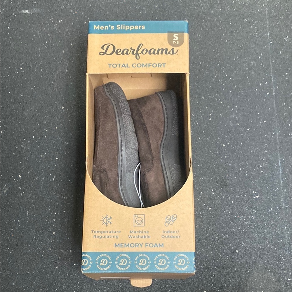 Dearfoams Brown Loafers Slip-Ons Comfortable Shoes
